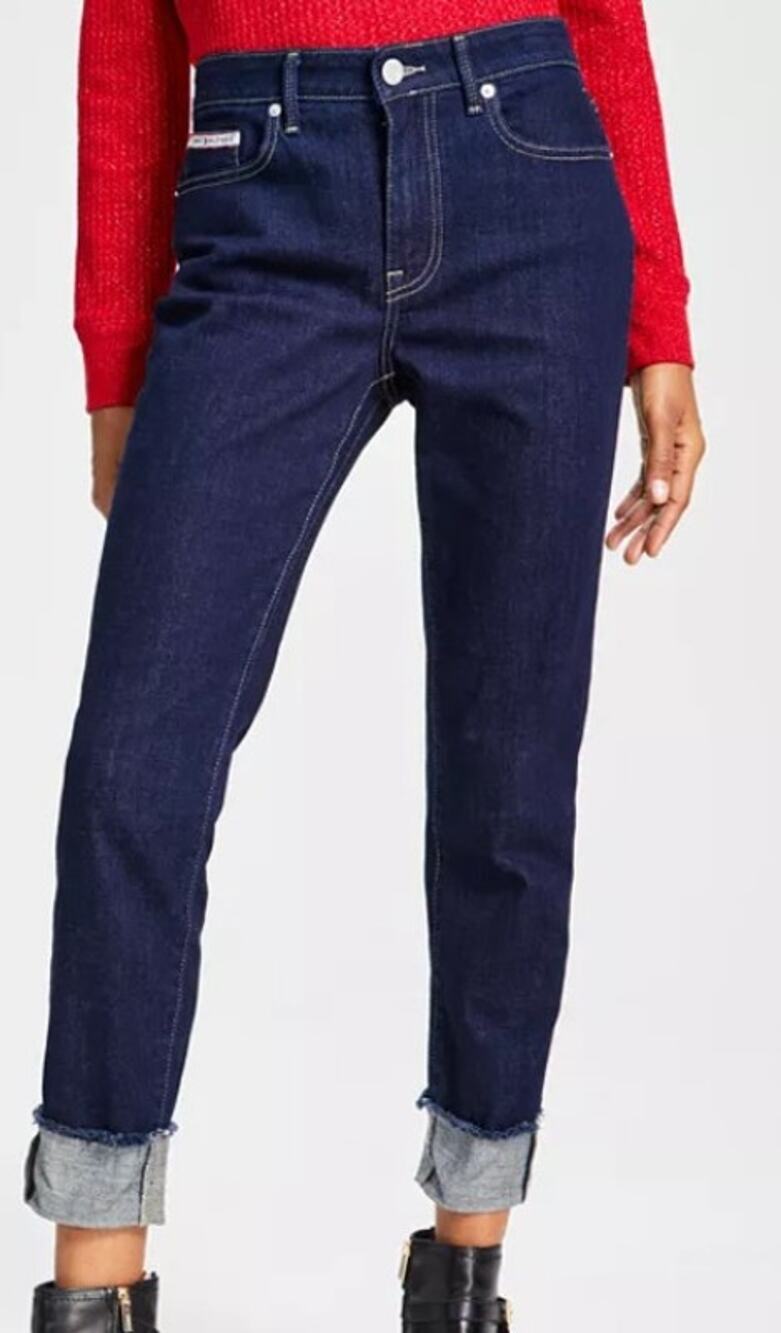 Tommy Hilfiger Women's Tribeca TH Flex Raw-Cuff Skinny Jeans Sz 4
